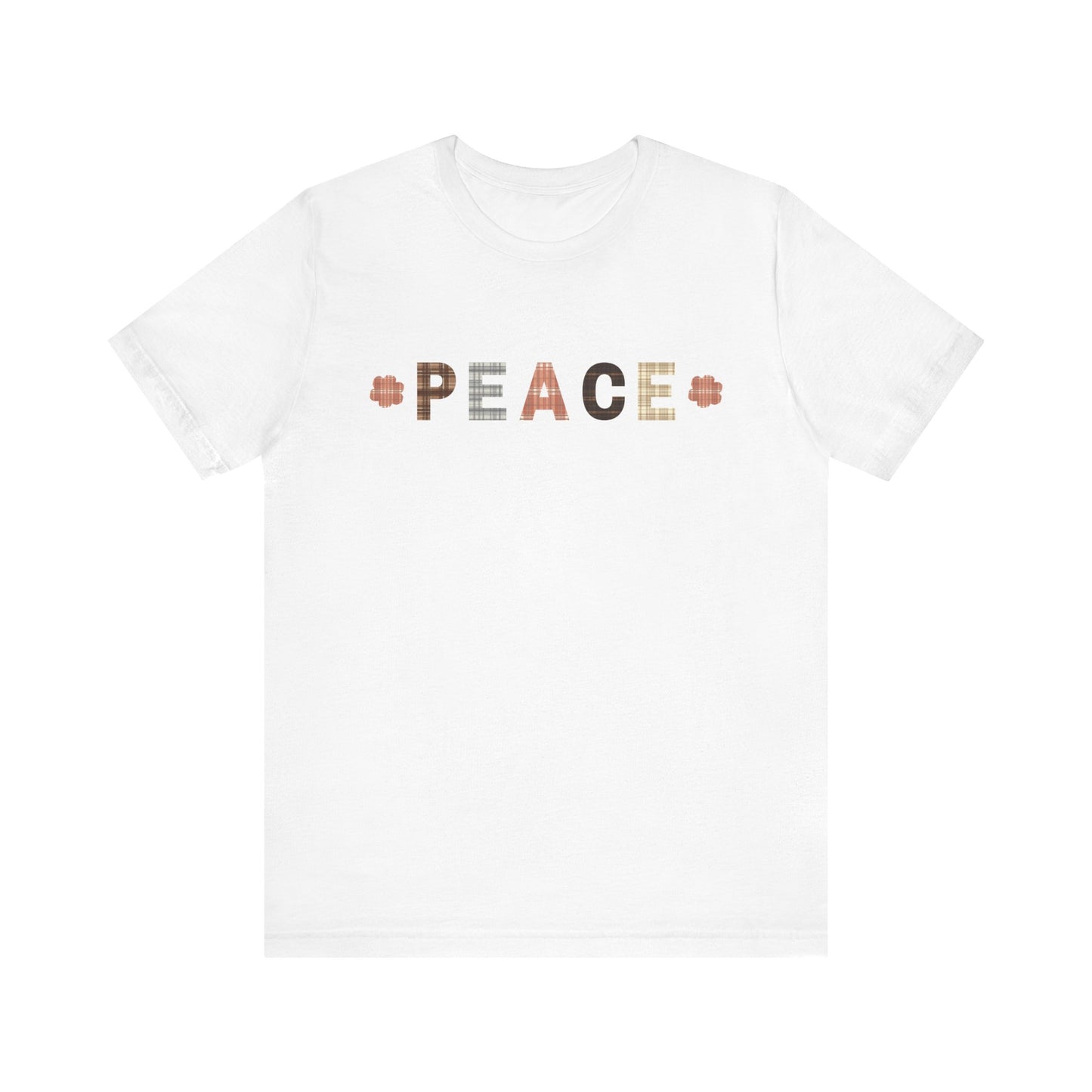 Unisex Short Sleeve Tee with message of Peace