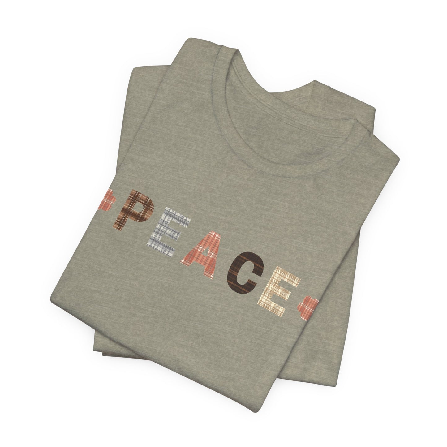Unisex Short Sleeve Tee with message of Peace