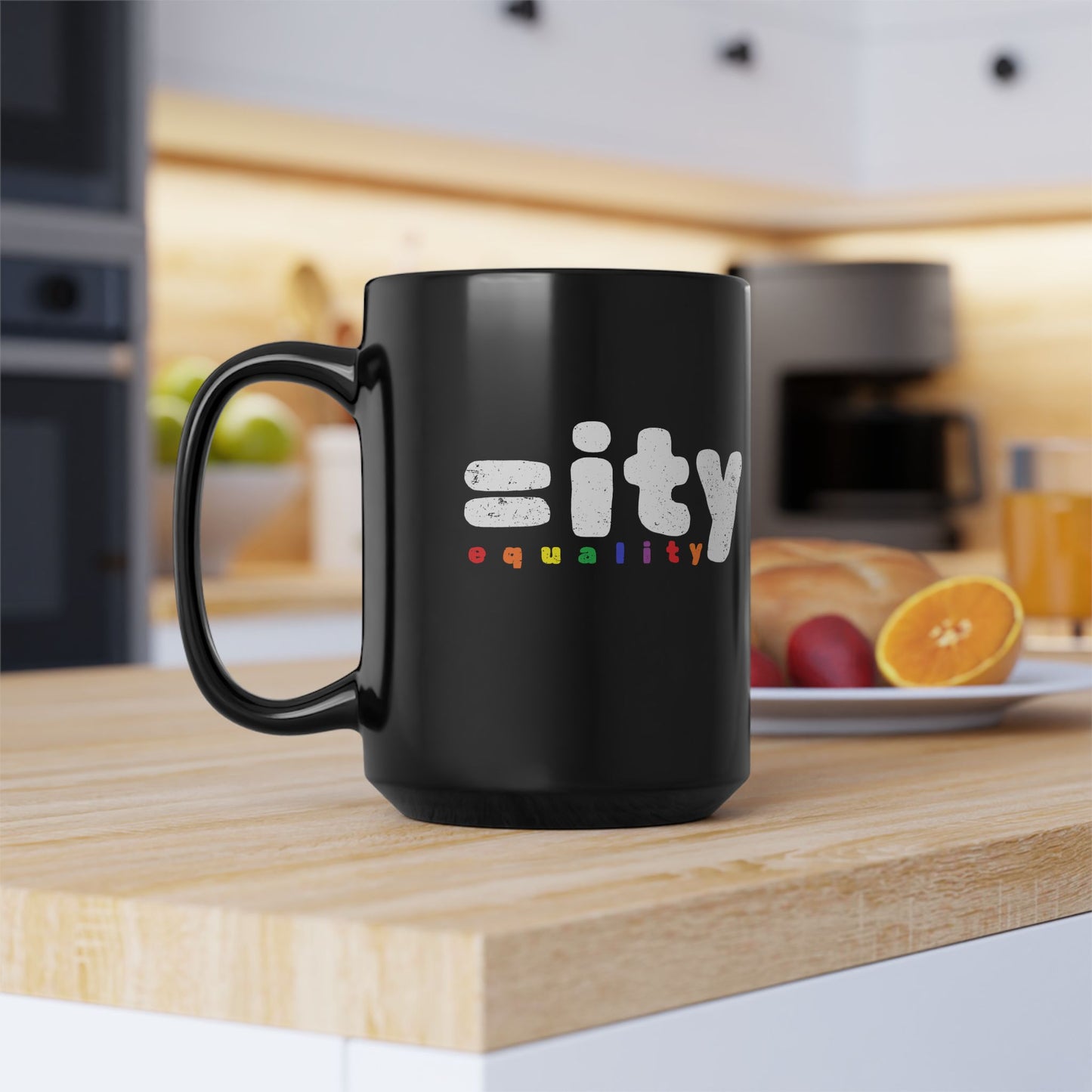 Rainbow Equality Black Mug - 15oz