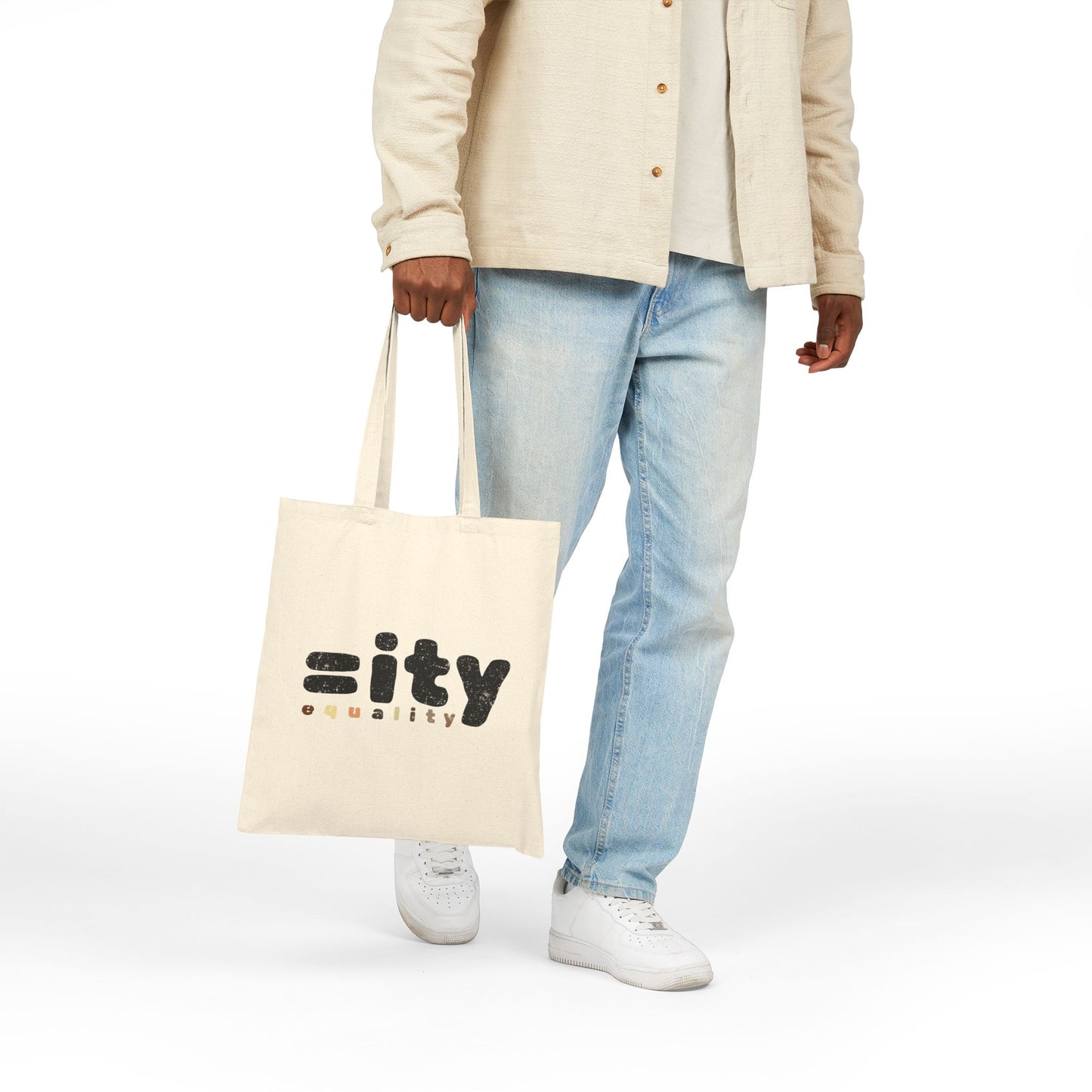 World Equality Cotton Canvas Tote Bag - Natural