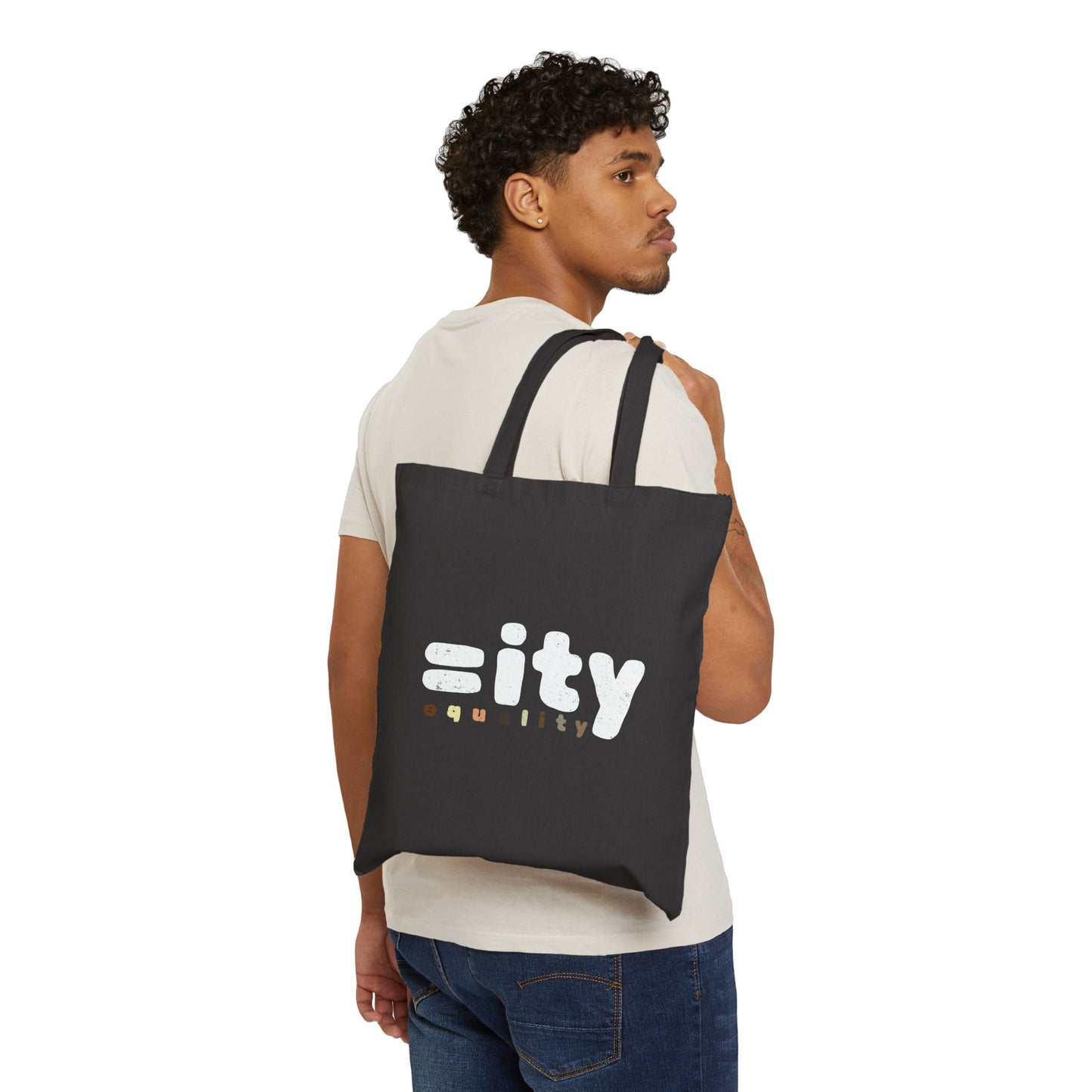 World Equality Cotton Canvas Tote Bag - Black