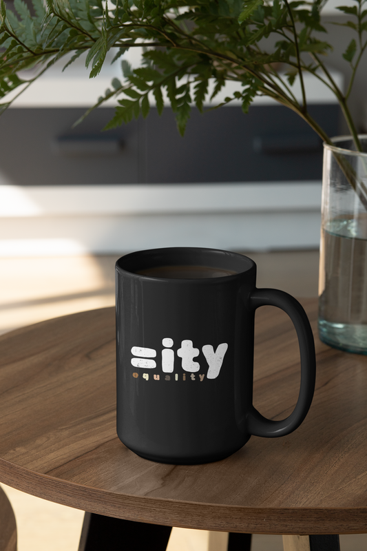 World Equality Black Mug - 15oz