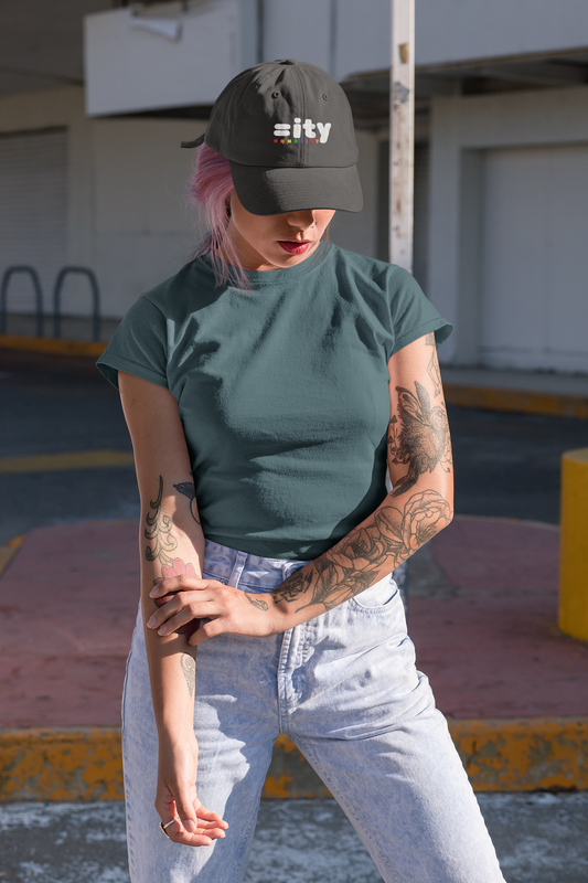 Rainbow Equality Classic Dad Cap - Wht Embroidery