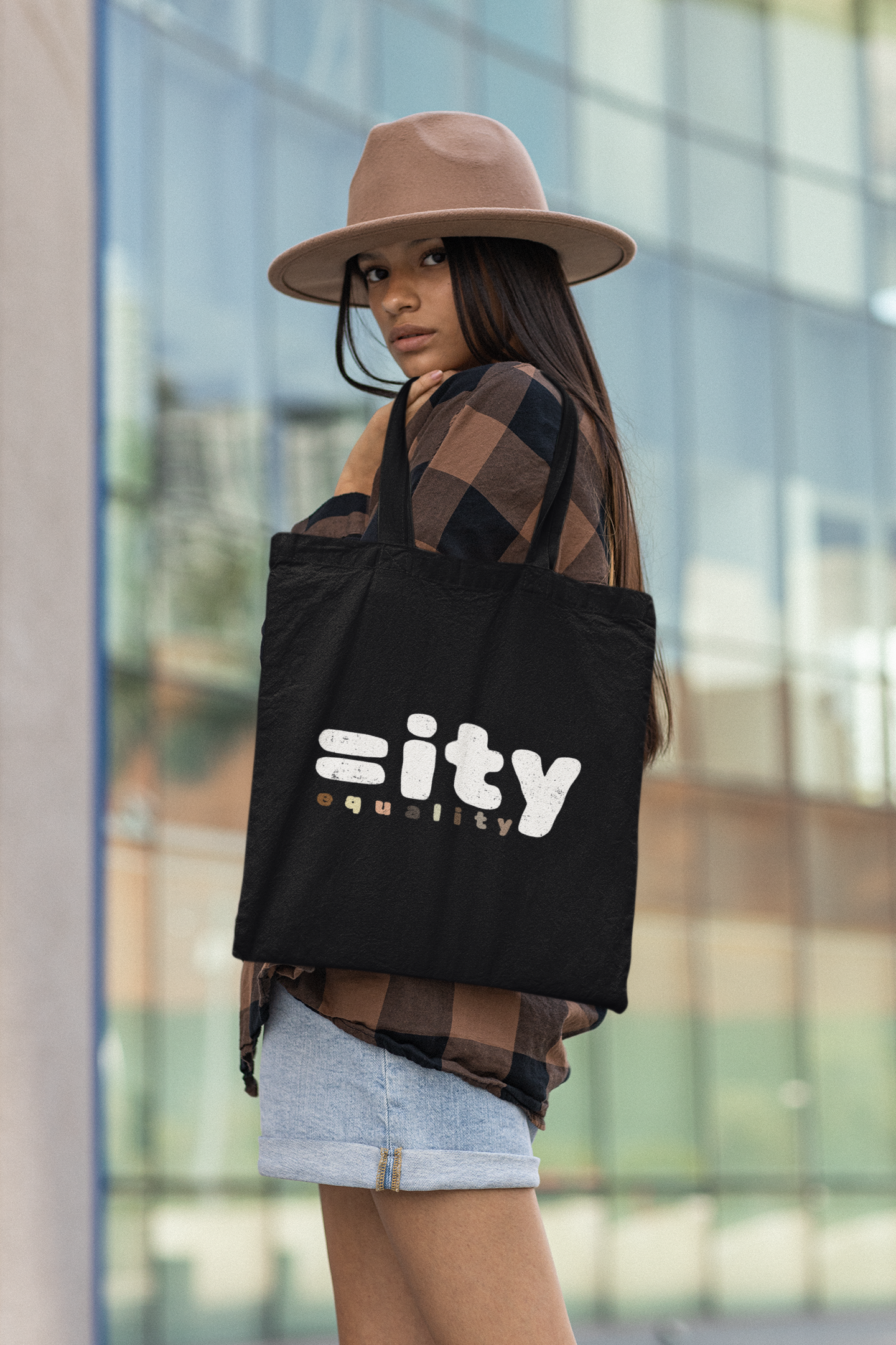 World Equality Cotton Canvas Tote Bag - Black