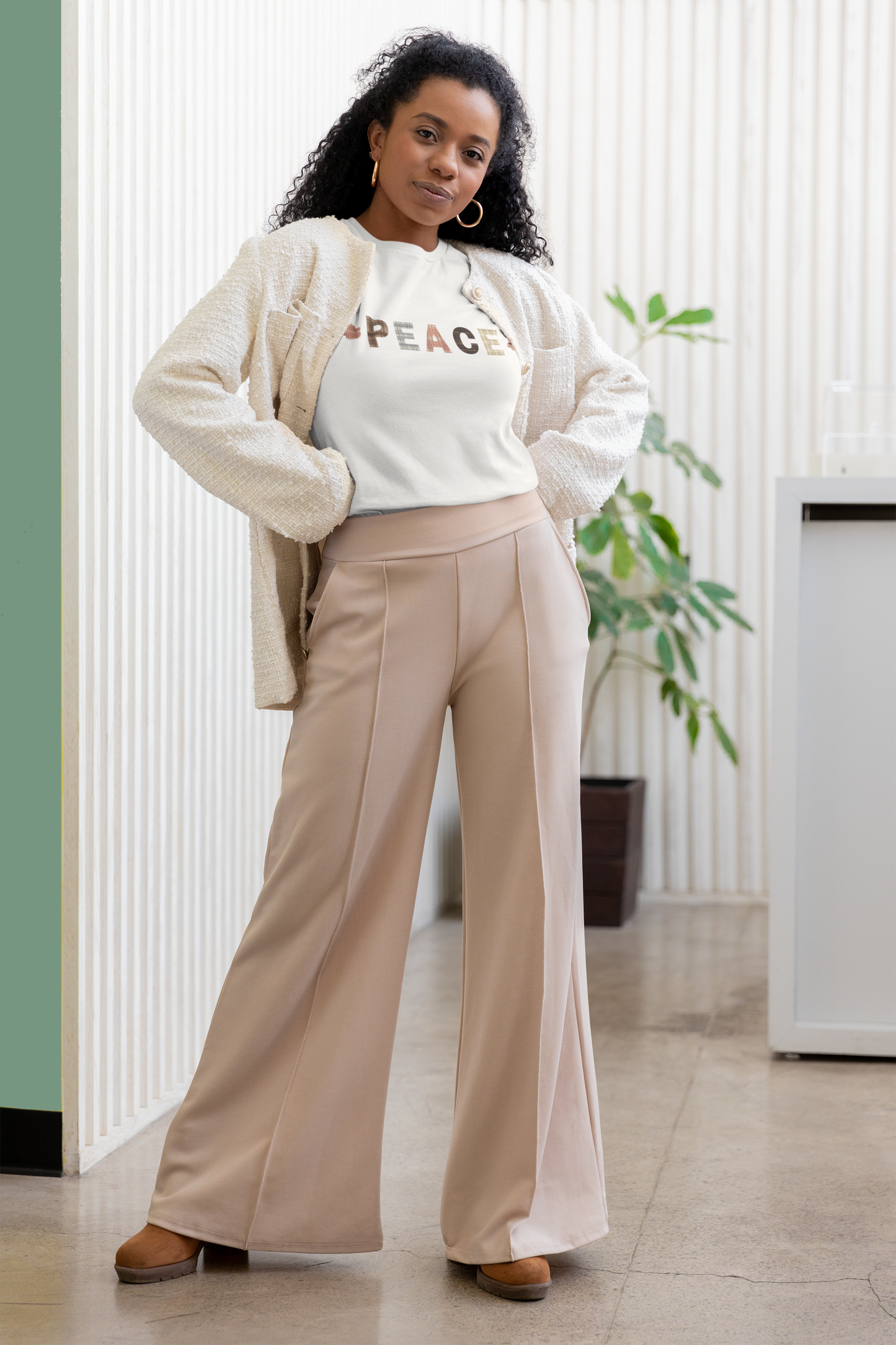 Unisex Short Sleeve Tee with message of Peace