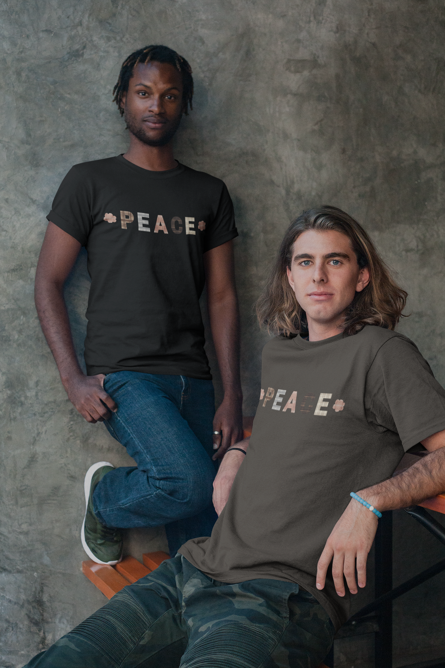 Unisex Short Sleeve Tee with message of Peace