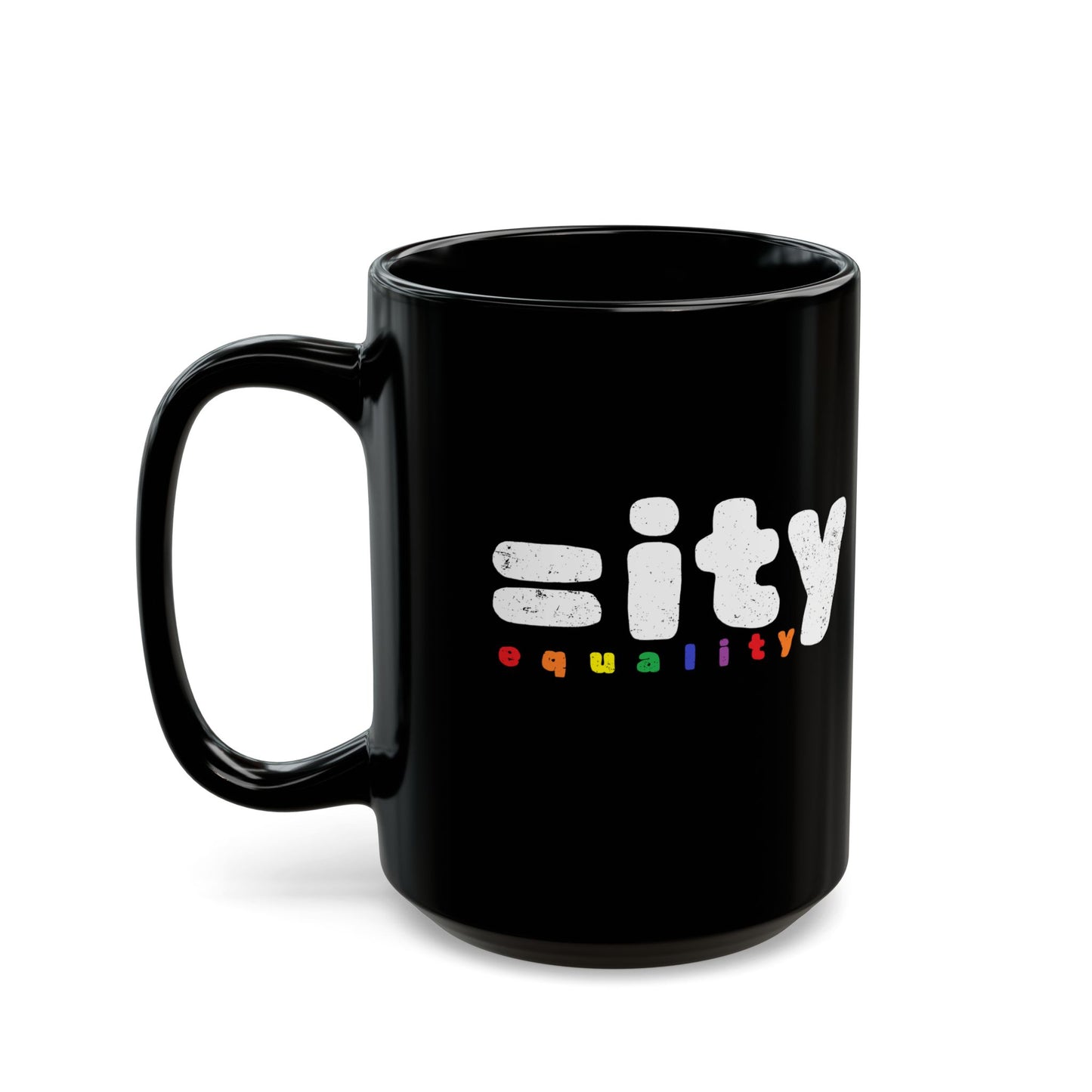 Rainbow Equality Black Mug - 15oz
