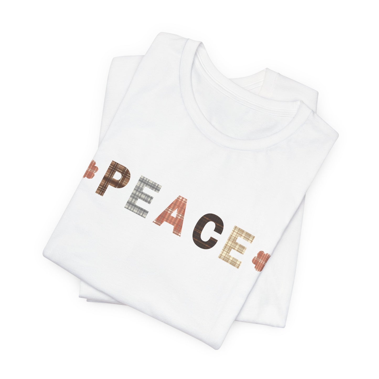 Unisex Short Sleeve Tee with message of Peace
