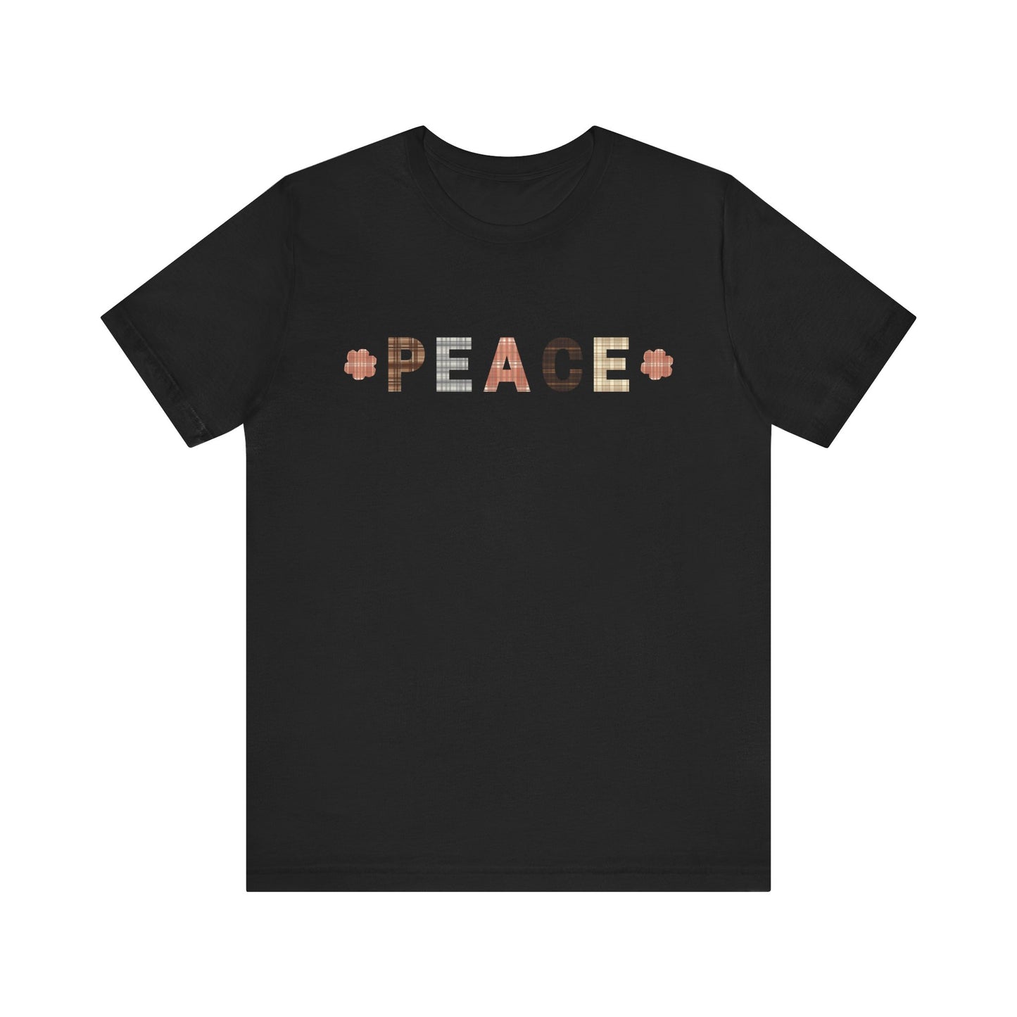 Unisex Short Sleeve Tee with message of Peace