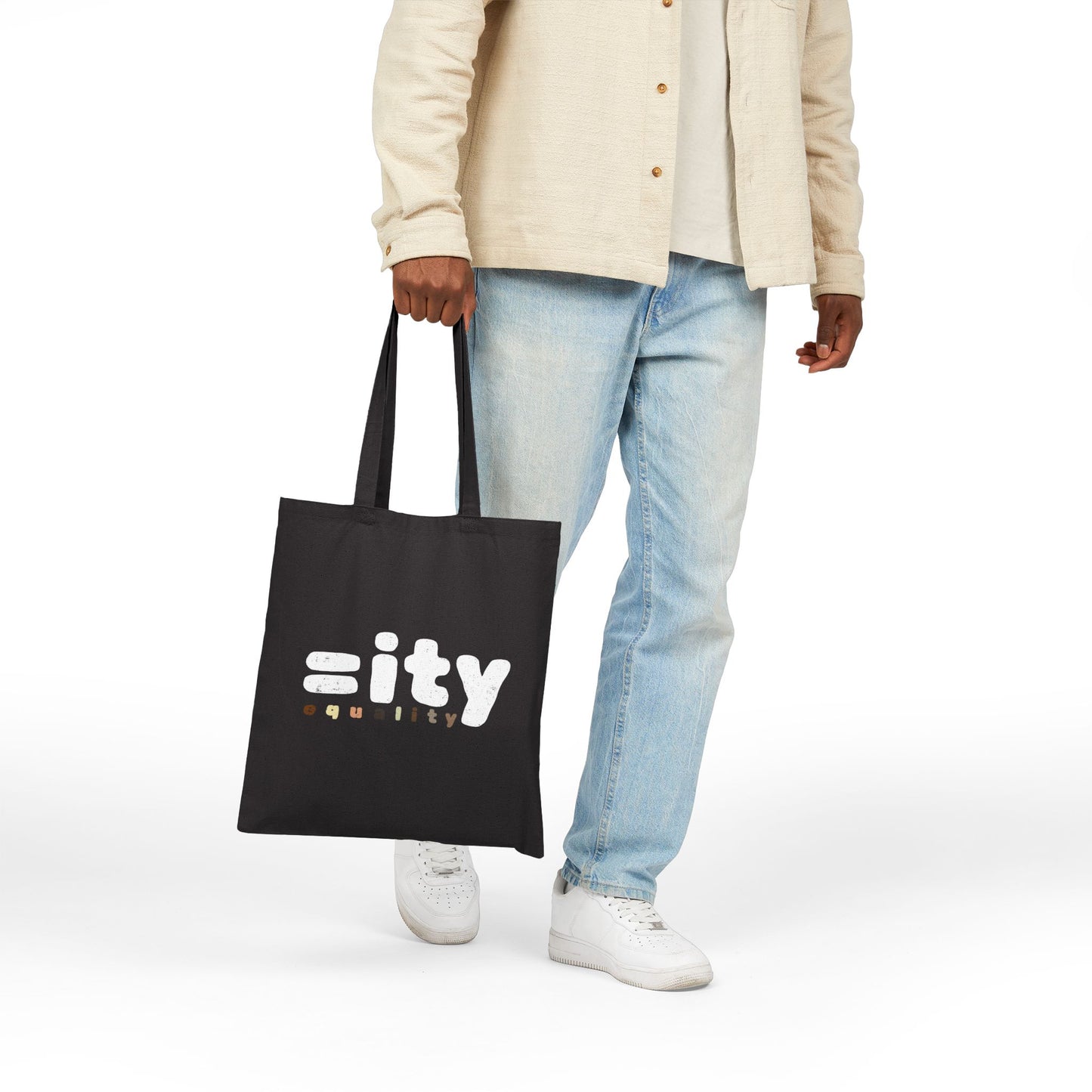 World Equality Cotton Canvas Tote Bag - Black