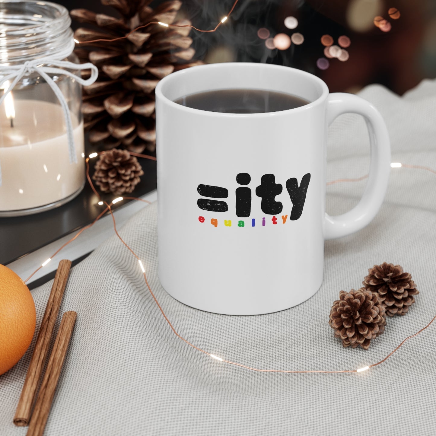 Rainbow Equality White Mug - 11oz
