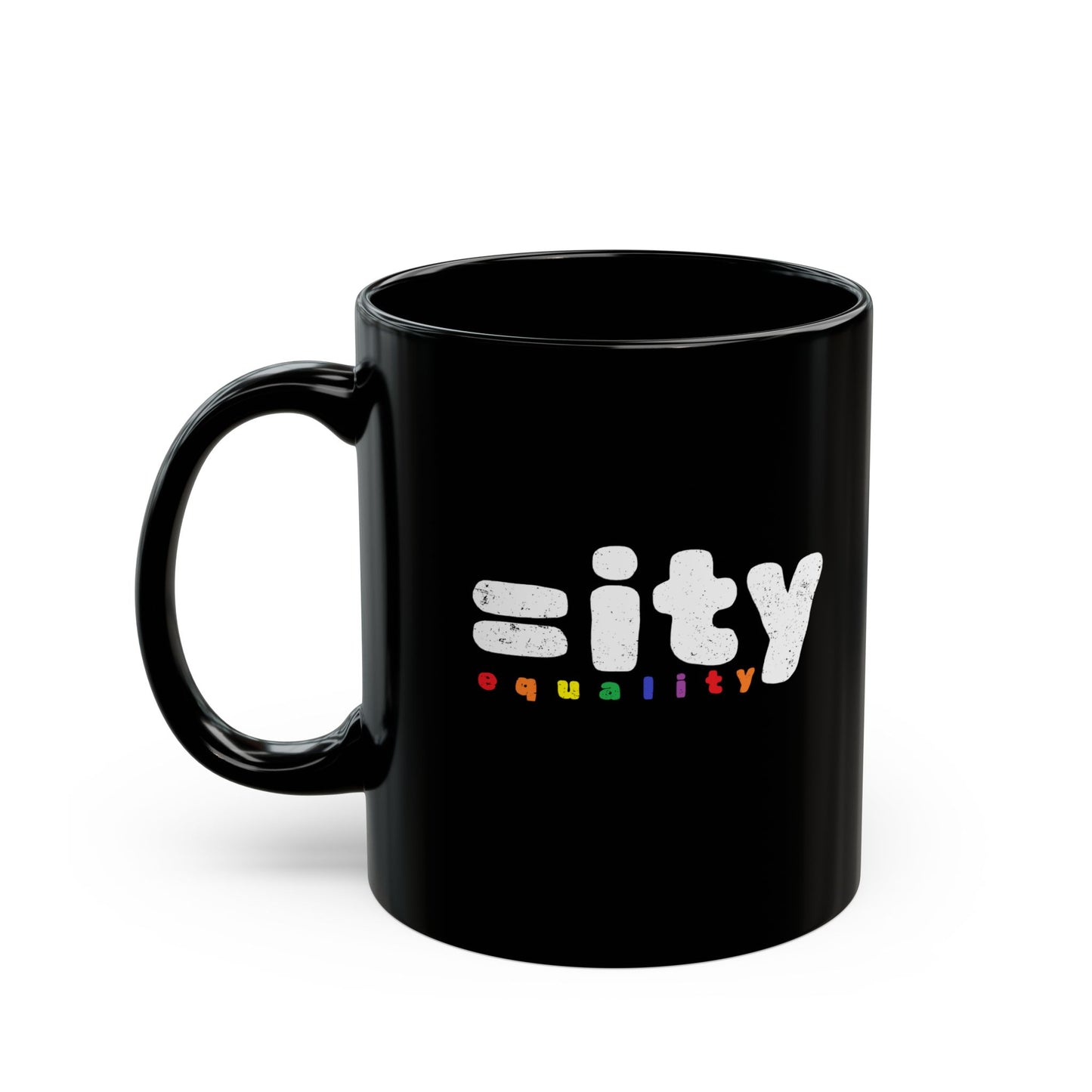 Rainbow Equality Black Mug - 11oz