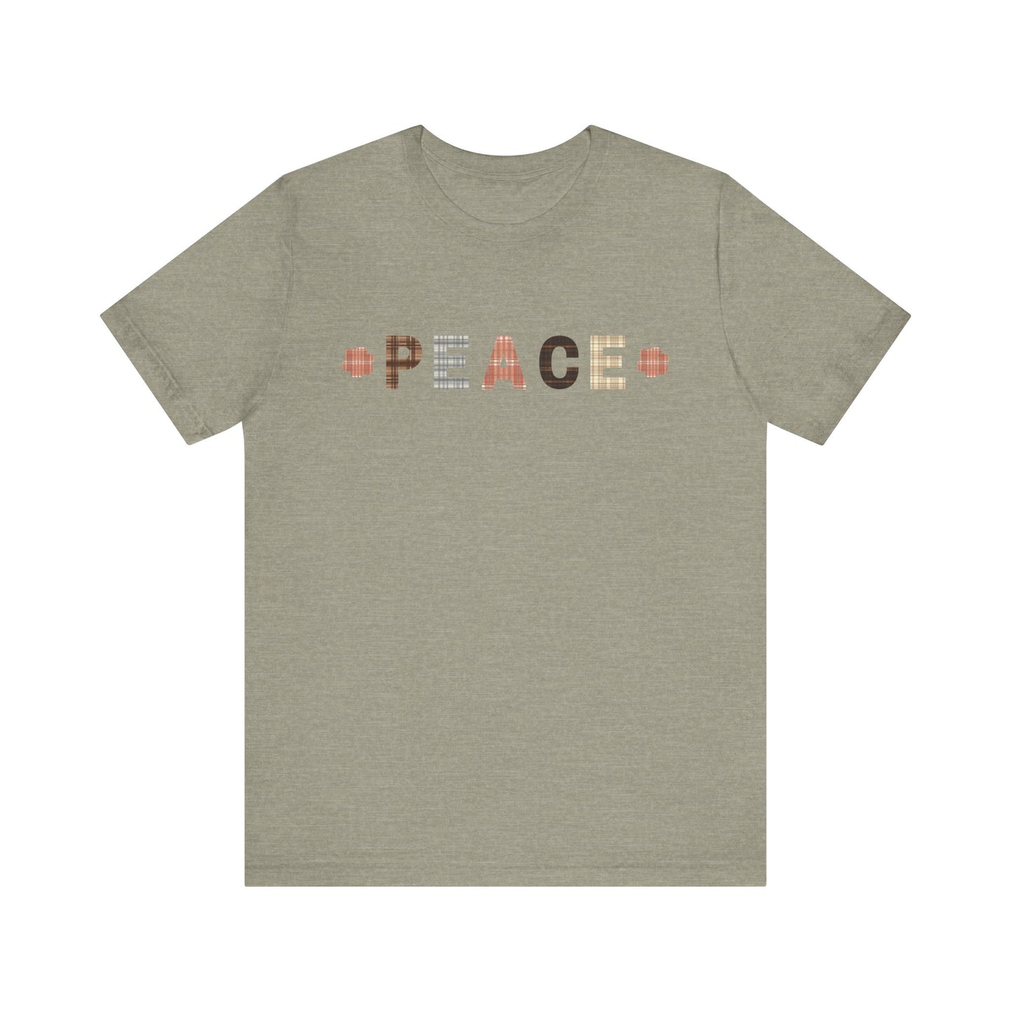 Unisex Short Sleeve Tee with message of Peace