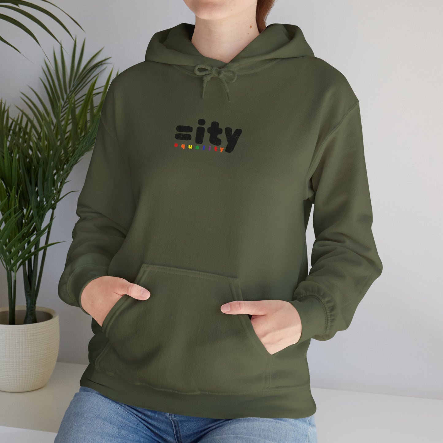 Rainbow Equality Unisex Hooded Sweatshirt