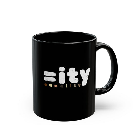 World Equality Black Mug - 11oz