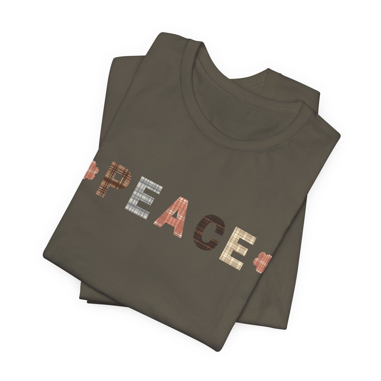 Unisex Short Sleeve Tee with message of Peace