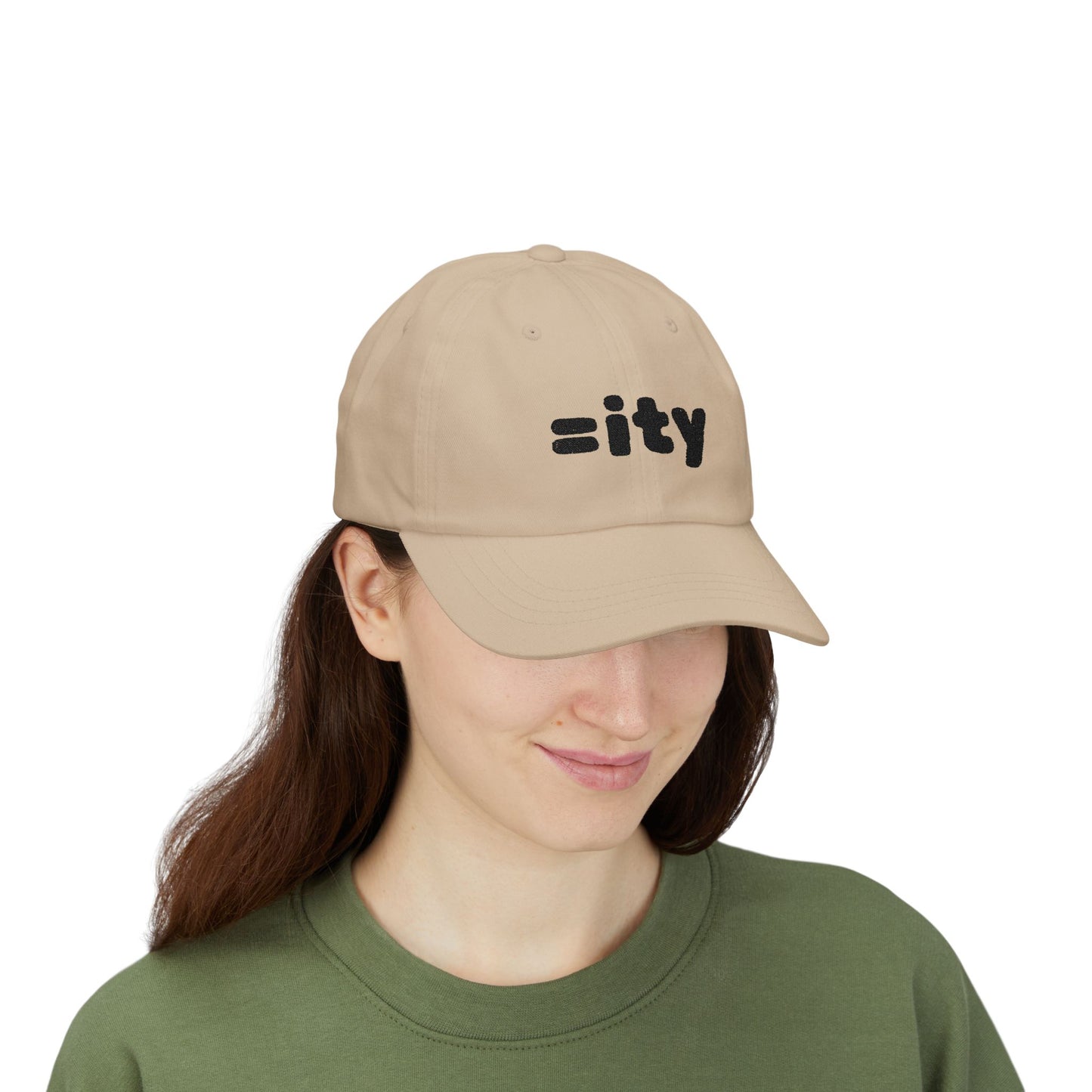 =ity Equality Classic Dad Cap - Black Embroidery