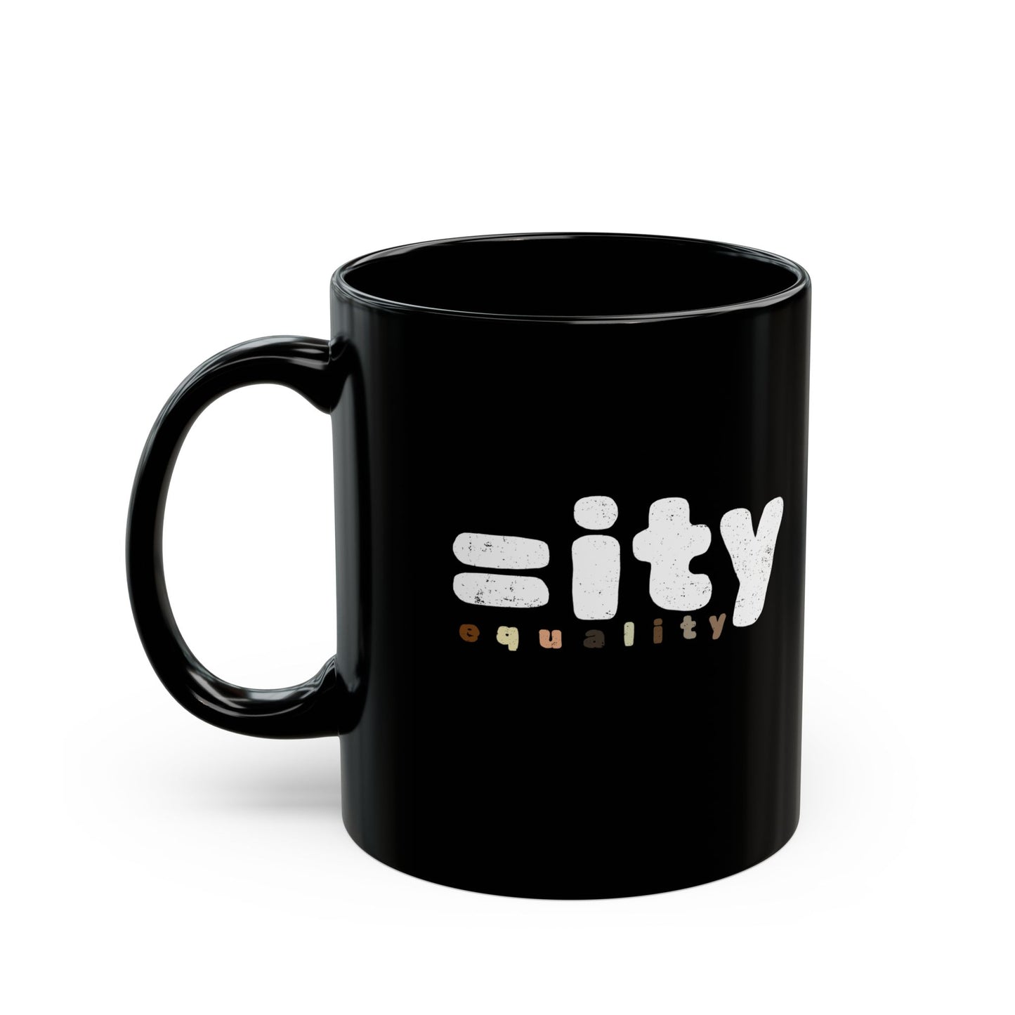 World Equality Black Mug - 11oz