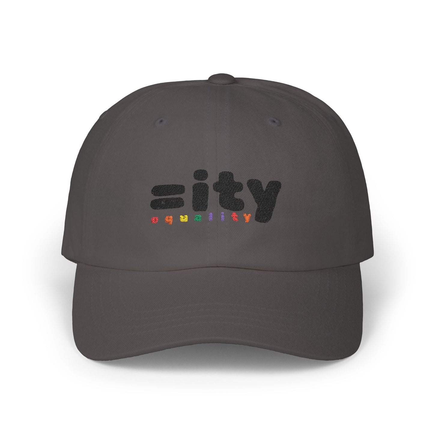 Rainbow Equality Classic Dad Cap - Black Embroidery