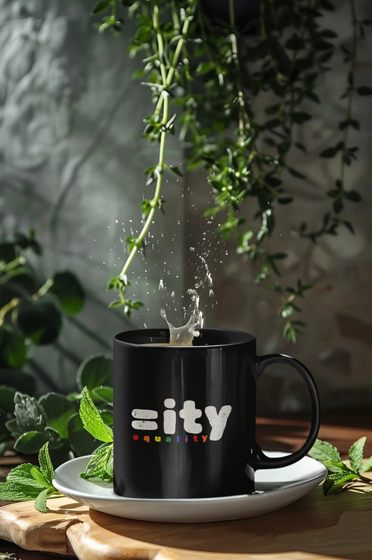Rainbow Equality Black Mug - 11oz