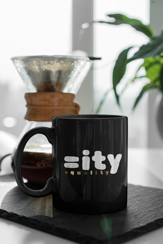 World Equality Black Mug - 11oz
