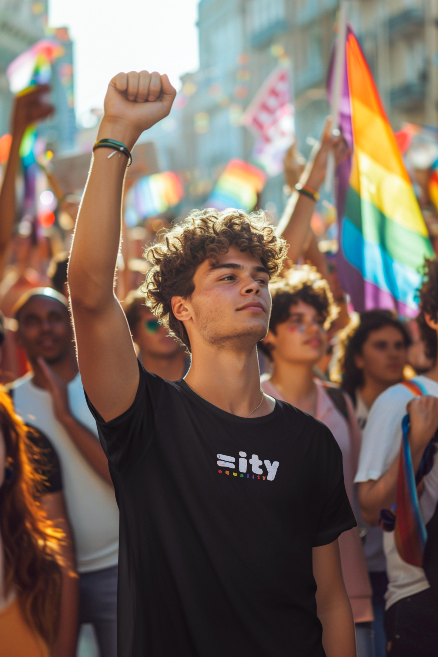 Rainbow Equality Unisex Short Sleeve Tee