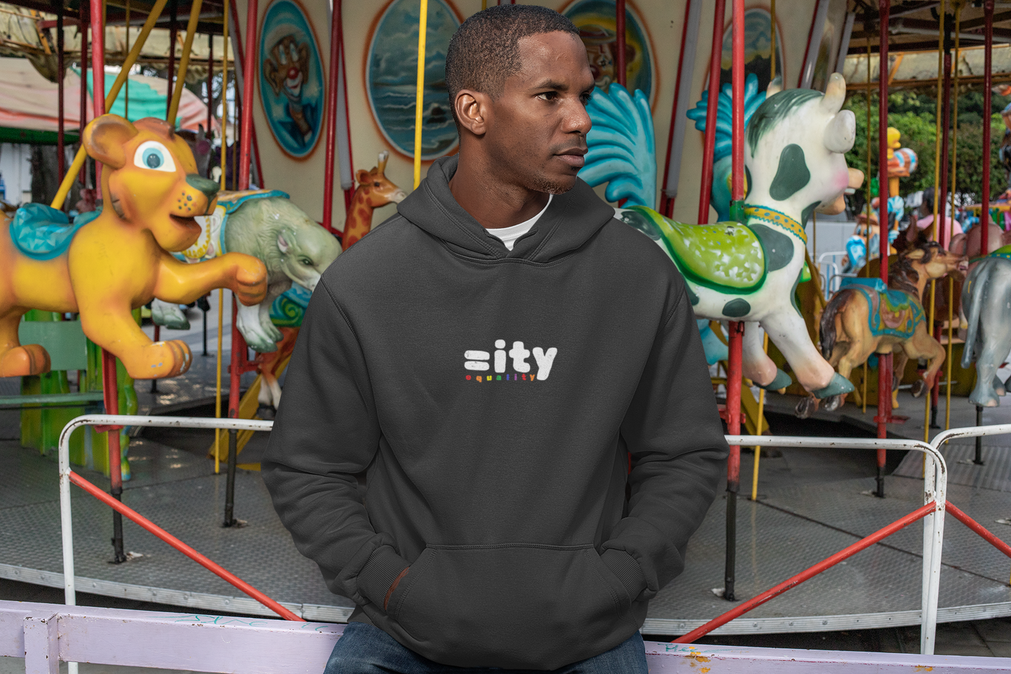 Rainbow Equality Unisex Hooded Sweatshirt