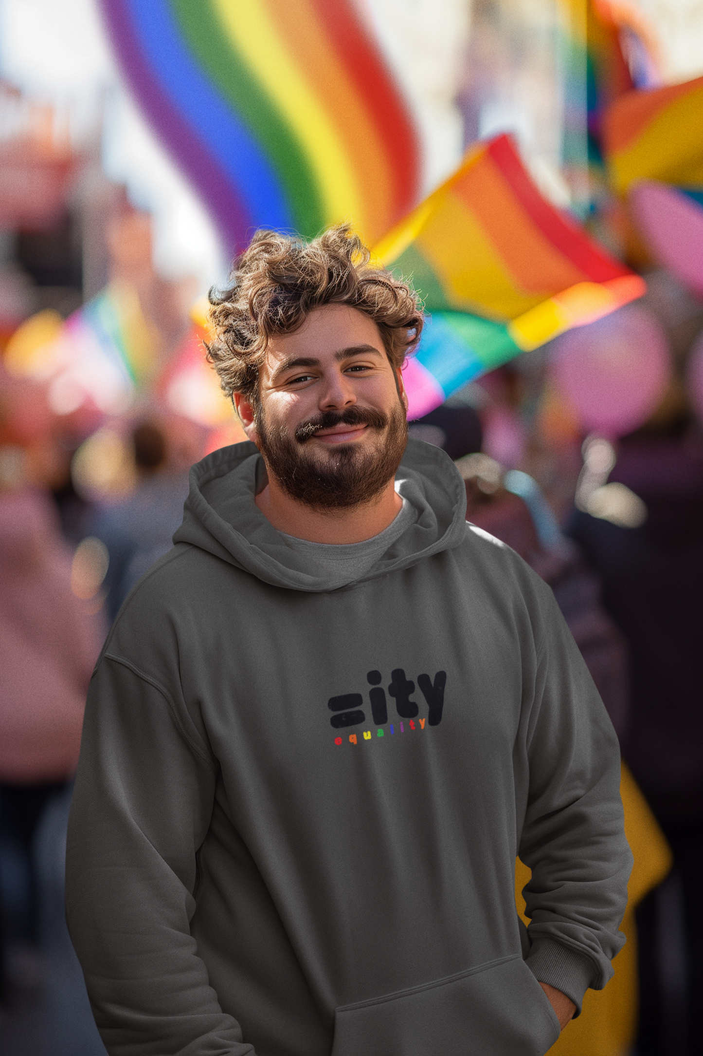 Rainbow Equality Unisex Hooded Sweatshirt