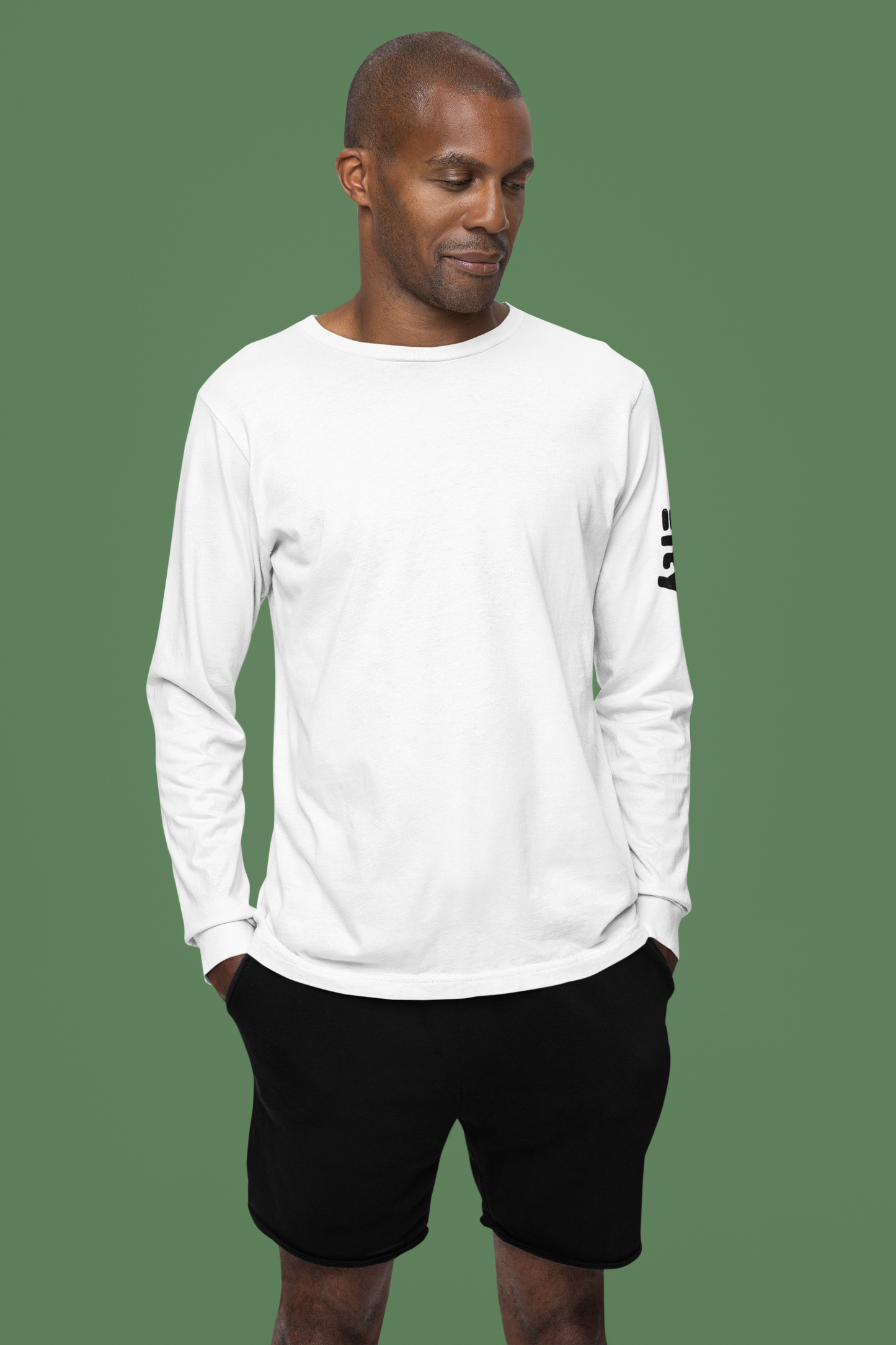 Unisex Long Sleeve Tee with =ity sleeve detail