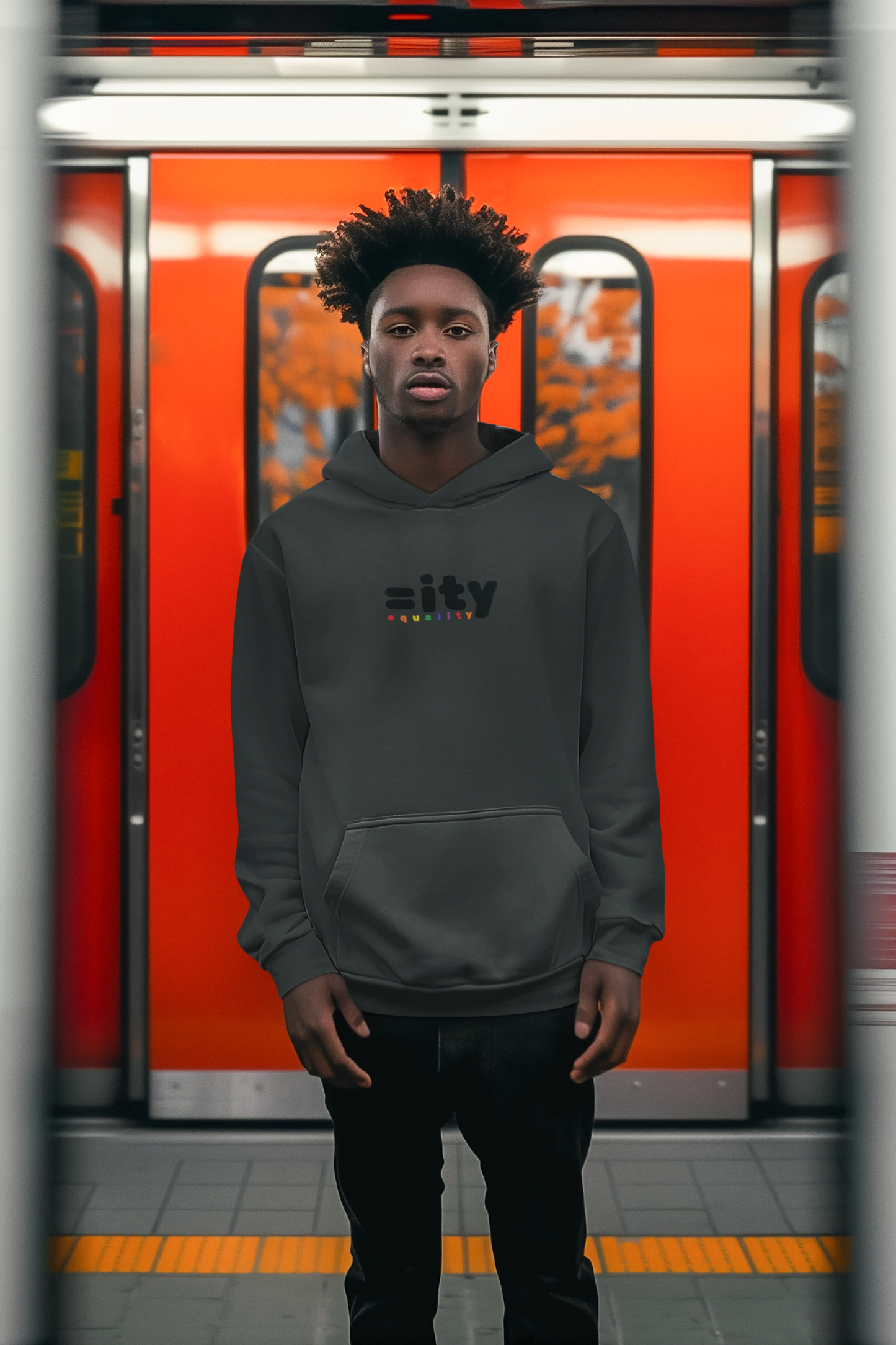 Rainbow Equality Unisex Hooded Sweatshirt