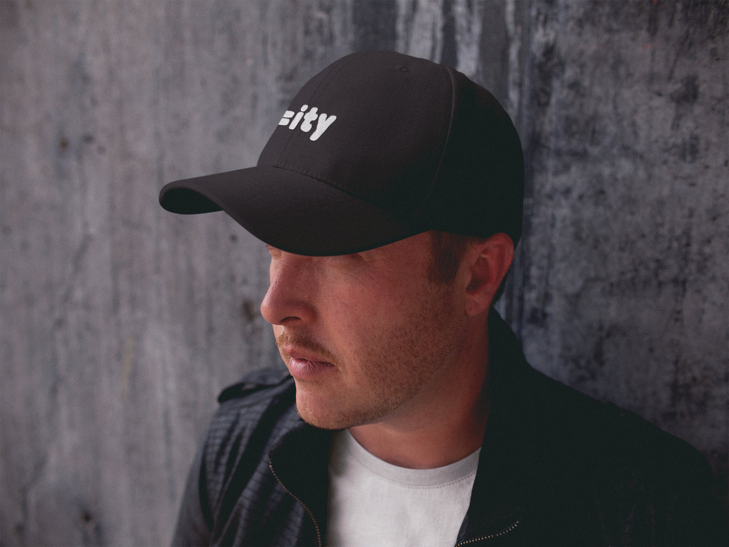 =ity Classic Dad Cap - Wht Embroidery
