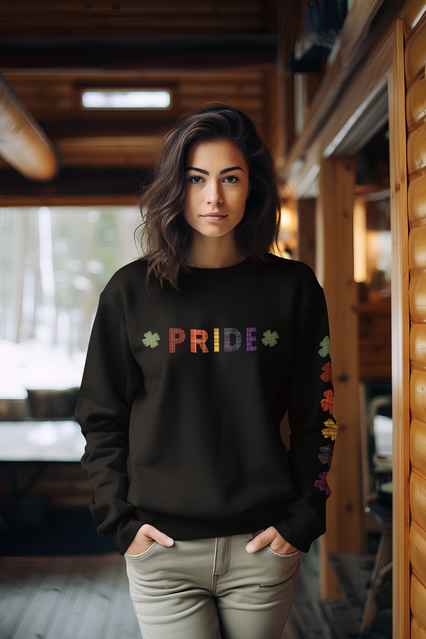 Pride Crew Neck Sweatshirt w/Sleeve Detail