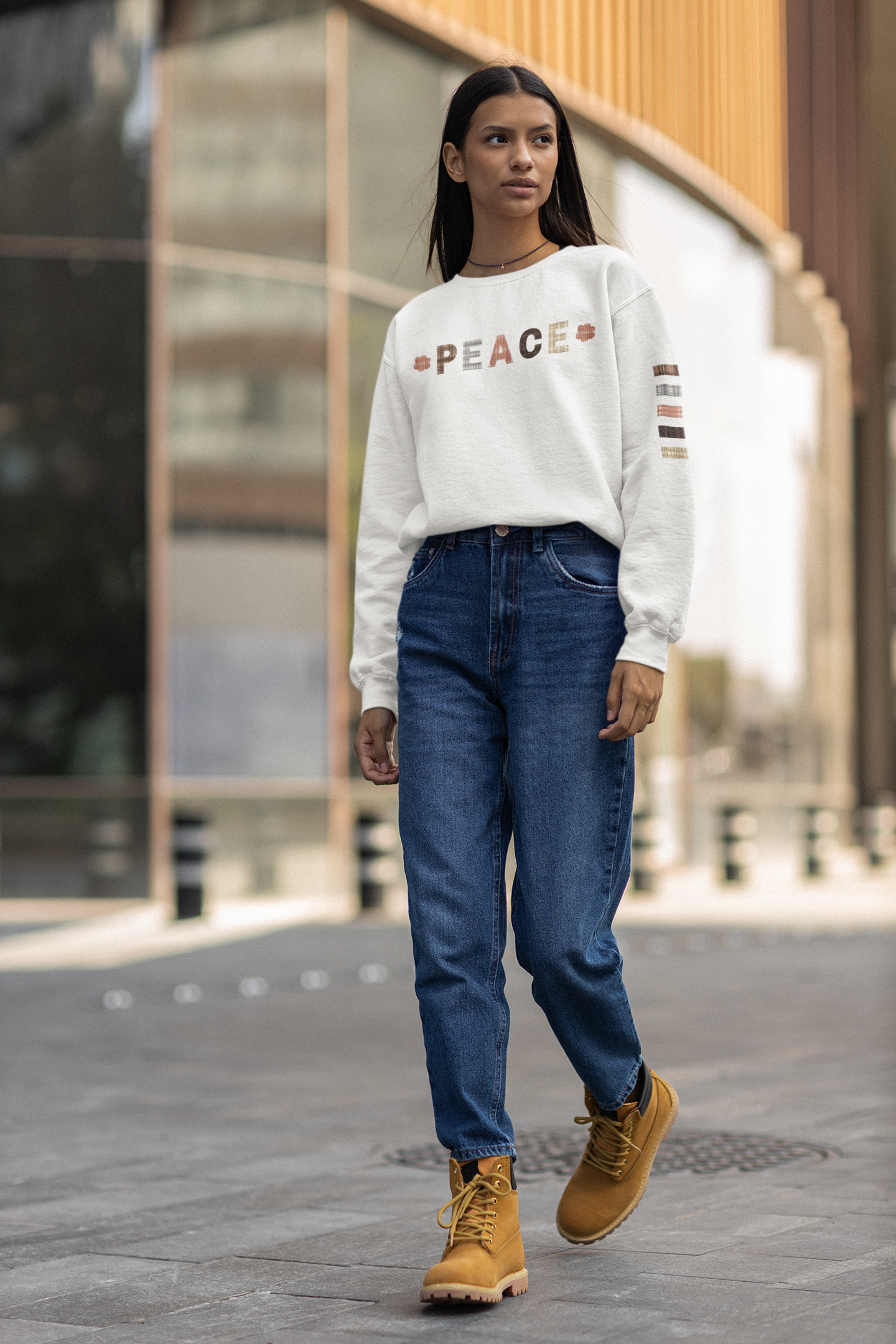 Unisex Peace Crew Neck Sweatshirt