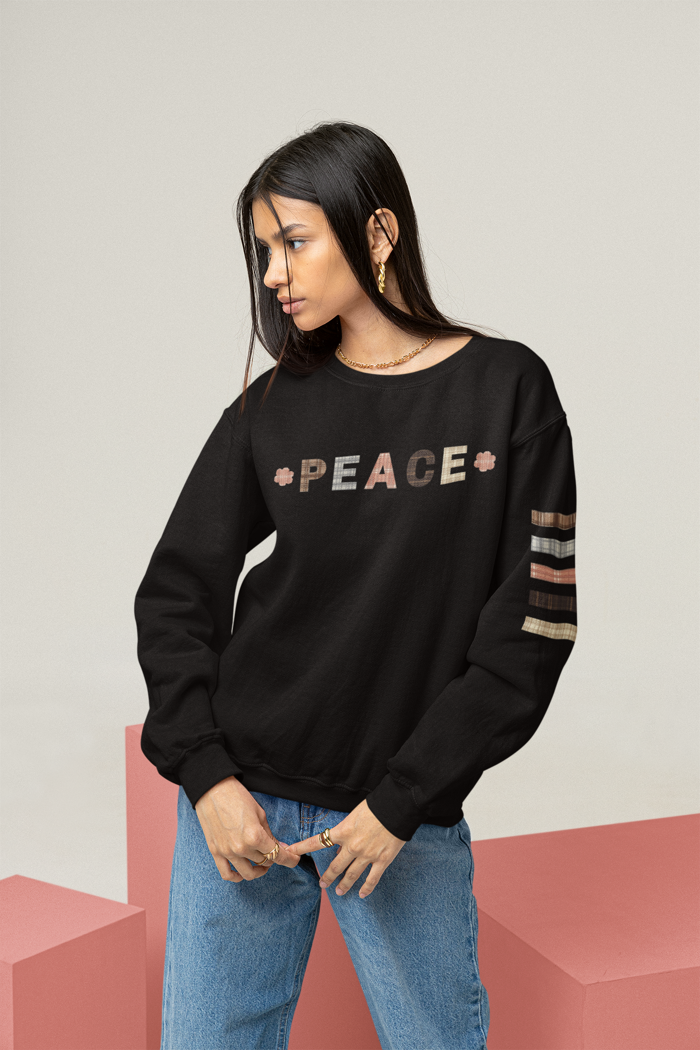 Unisex Peace Crew Neck Sweatshirt