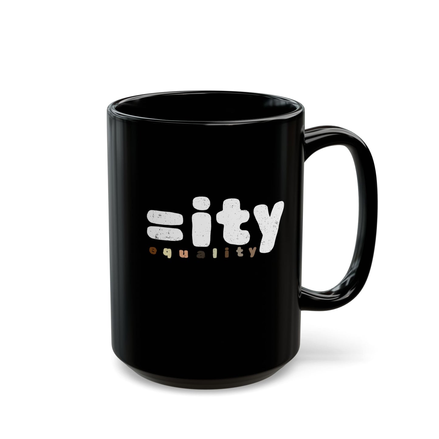 World Equality Black Mug - 15oz