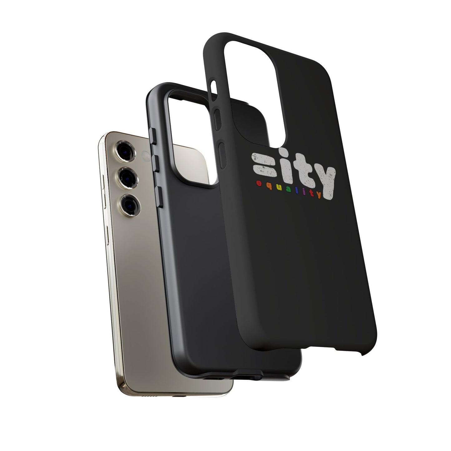 Rainbow Equality Tough Phone Case - Celebrate Diversity and Inclusion
