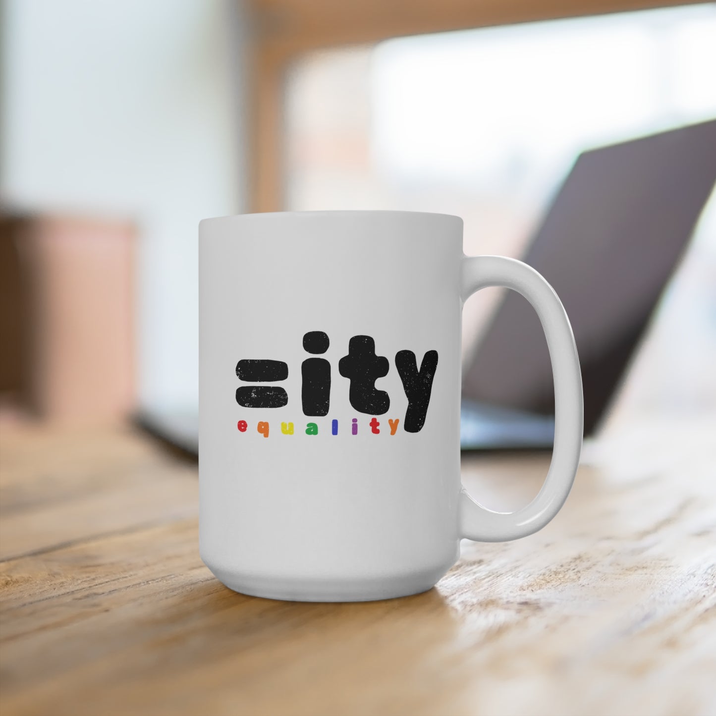 Rainbow Equality White Mug - 15oz