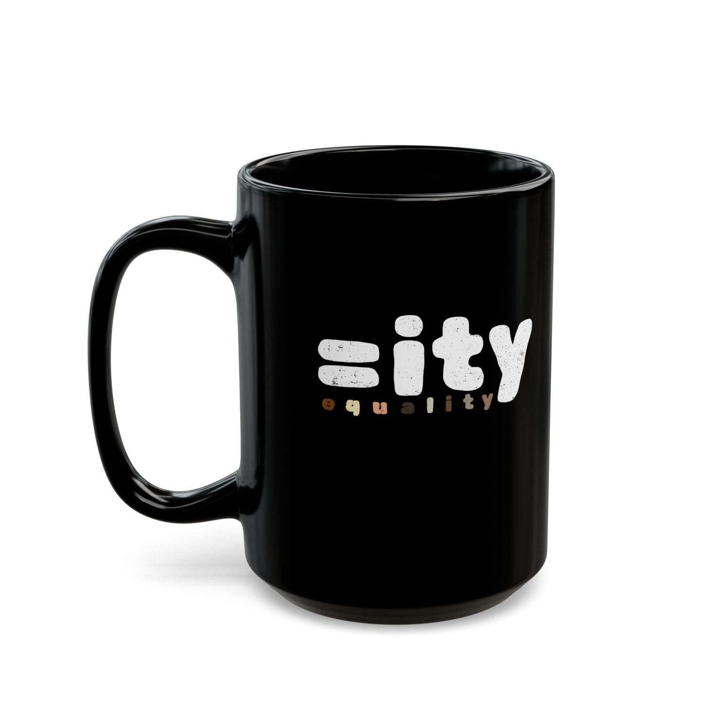 World Equality Black Mug - 15oz