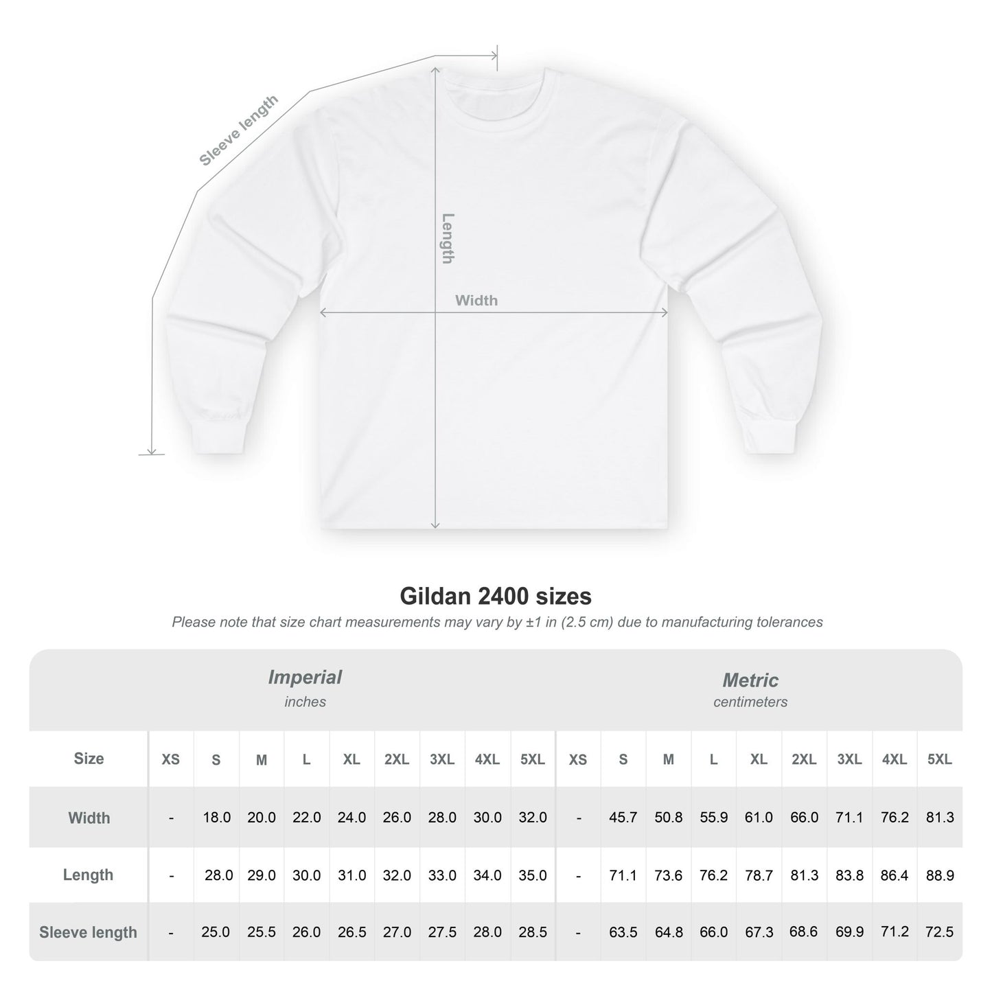 Unisex Long Sleeve Tee with =ity sleeve detail
