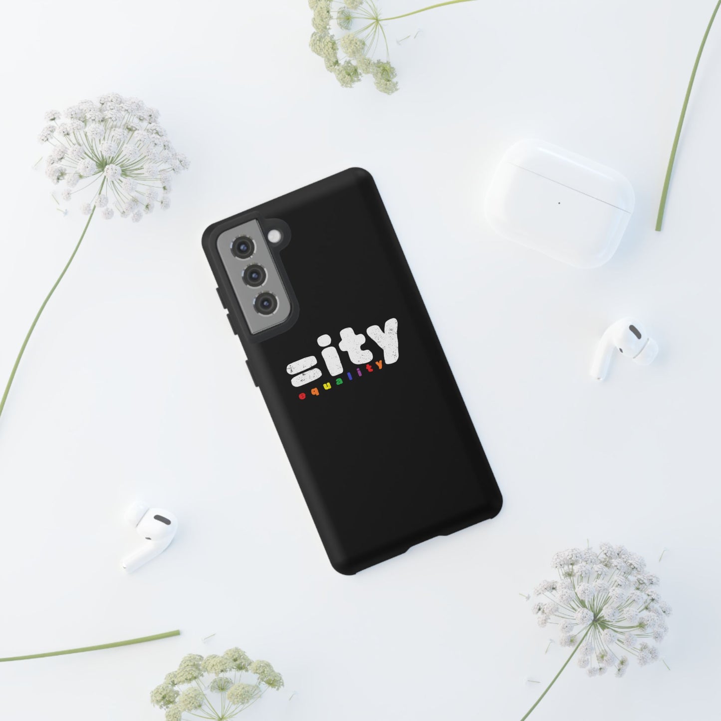 Rainbow Equality Tough Phone Case - Celebrate Diversity and Inclusion