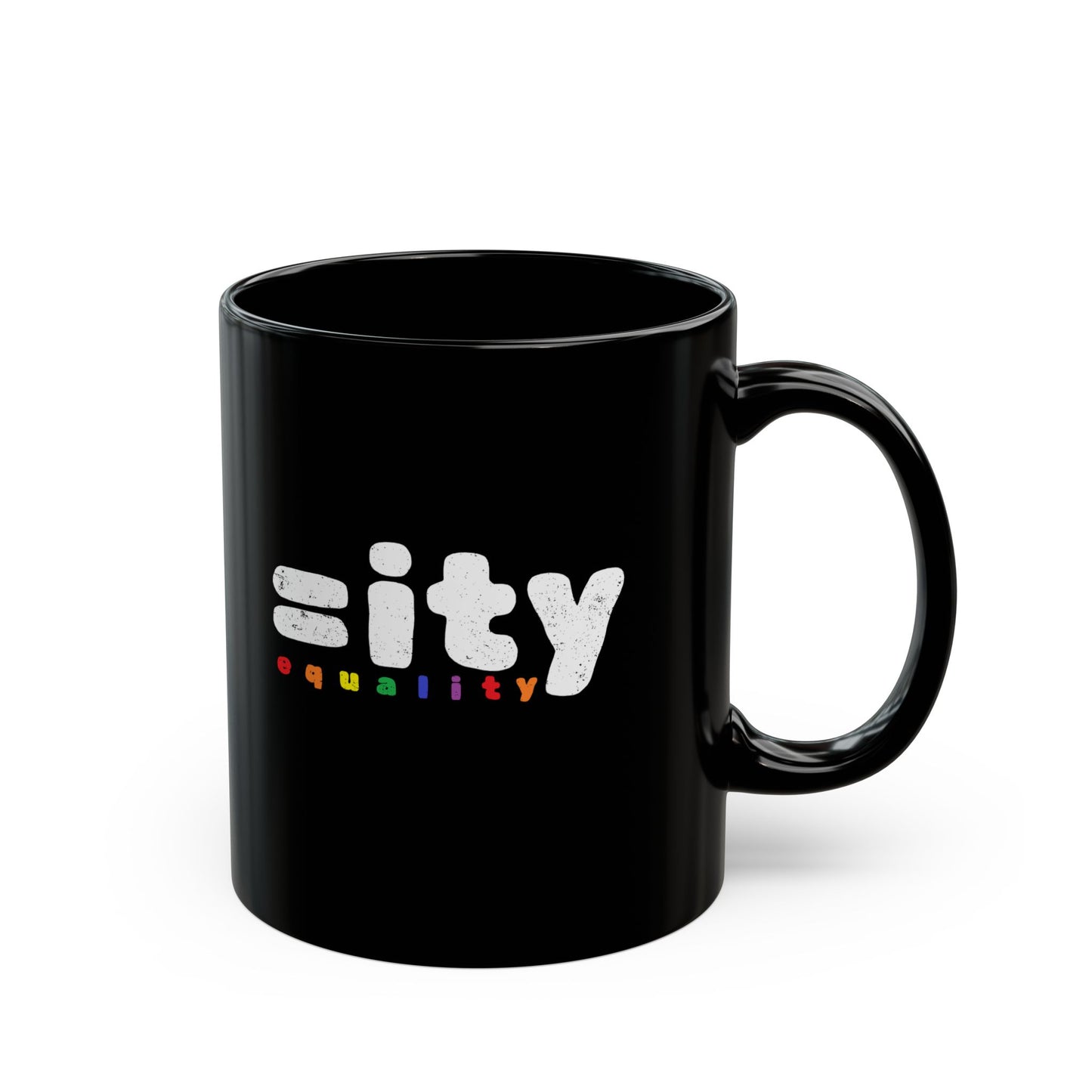 Rainbow Equality Black Mug - 11oz