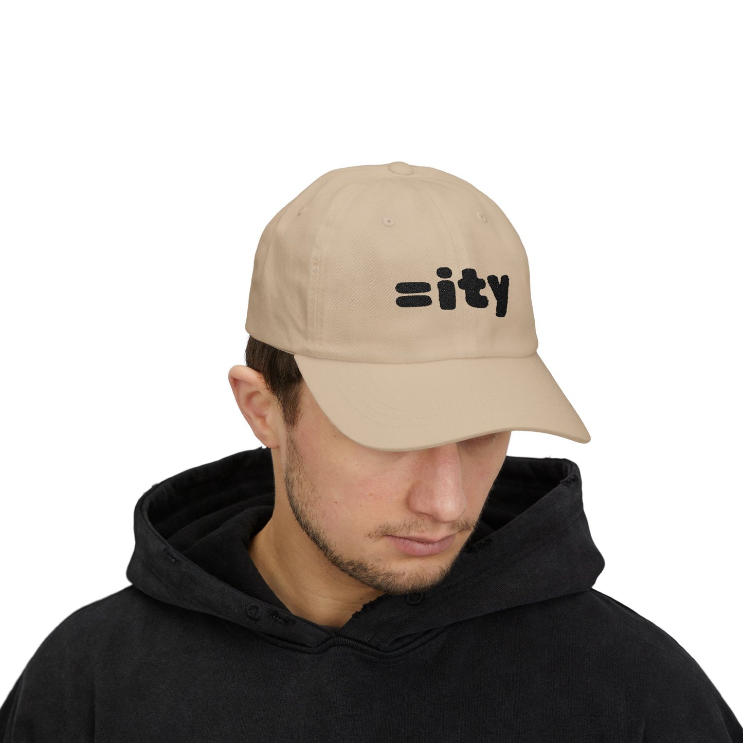 =ity Equality Classic Dad Cap - Black Embroidery